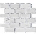 Msi Framework SAMPLE Polished Marble Mesh-Mounted Mosaic Tile ZOR-MD-0122-SAM